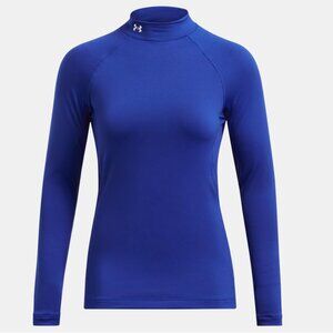 Under Armour Women's ColdGear® Authentics Mock Neck Royal Blue
